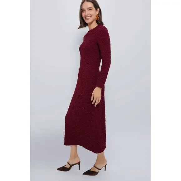 HYACINTH HOUSE Maroon Textured Madison Maxi Dress Size XS NWT - Picture 4 of 8